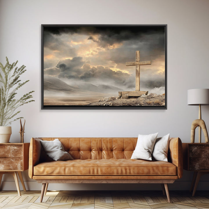 Dawn Of Mercy – Framed Canvas Print – Christian Wall Art – Christian Art Canvas – Christian Decor – Christian Gift