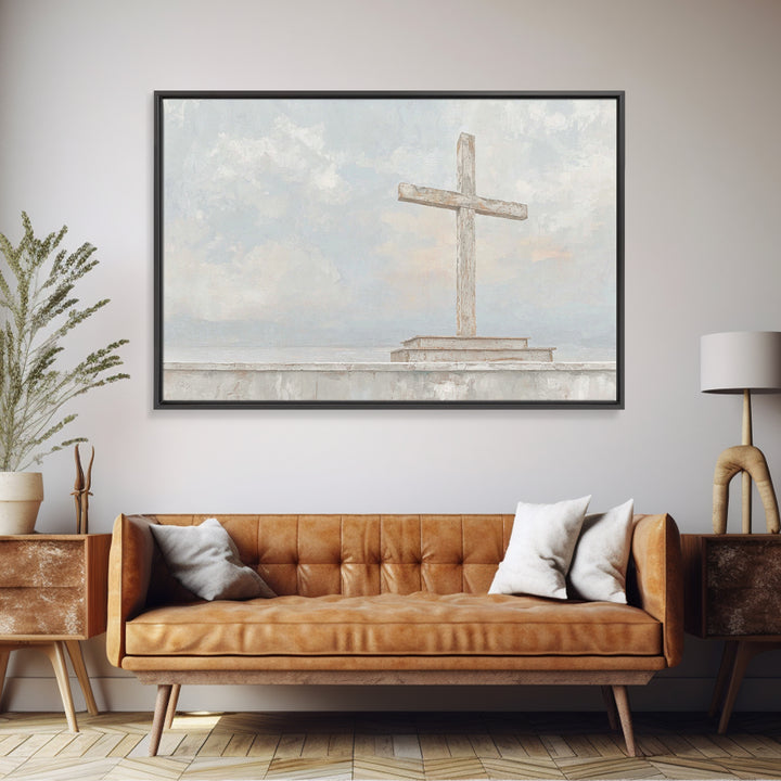 Light Of Redemption, Framed Canvas Print, Christian Wall Art, Christian Art Canvas, Subtle Christian Art, Christian Gift