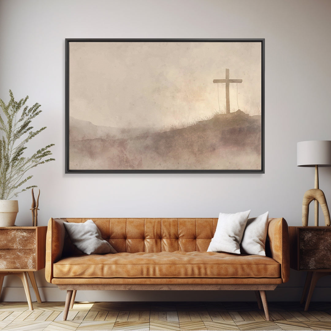 Hope In The Stillness | Framed Canvas Print | Christian Wall Art | Christian Art Canvas | Subtle Christian Art | Christian Gift