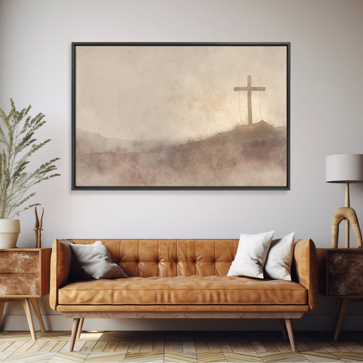 Hope In The Stillness | Framed Canvas Print | Christian Wall Art | Christian Art Canvas | Subtle Christian Art | Christian Gift