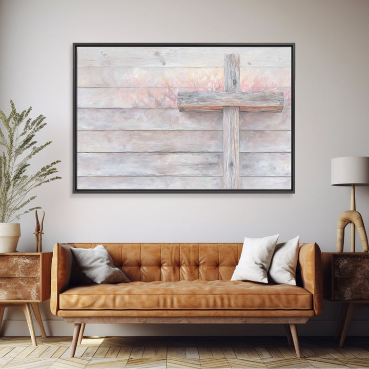 The Old Rugged Cross – Framed Canvas Print – Christian Wall Art – Christian Art Canvas – Vintage Christian Art – Christian Gift