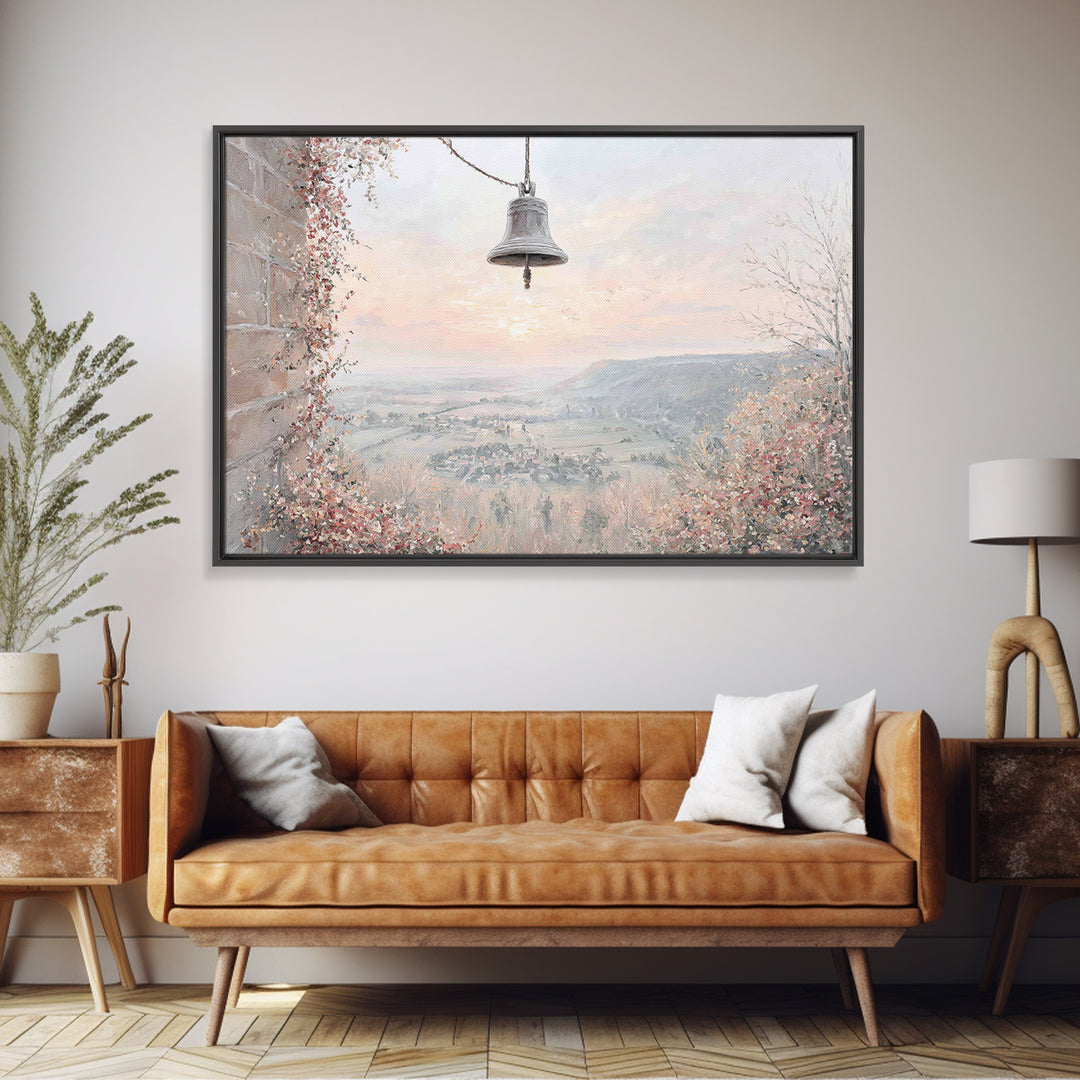 Valley Bell Peace | Framed Canvas Print | Christian Wall Art | Christian Art Canvas | Subtle Christian Art | Christian Gift