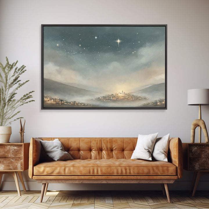 City Of Bethlehem | Framed Canvas Print | Christian Wall Art | Christian Christmas Art | Christian Art Canvas | Christmas Wall Art | Christ