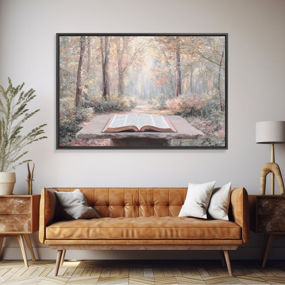 Pathway Of Grace, Framed Canvas Print, Christian Wall Art, Christian Art Canvas, Christian Decor, Modern Christian Art, Christian Paintings
