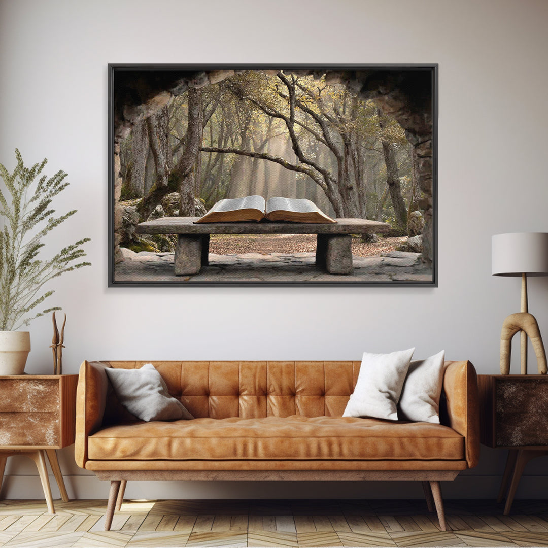 Serenity Of Word | Framed Canvas Print | Christian Wall Art | Christian Art Canvas | Subtle Christian Art | Christian Painting | Christian