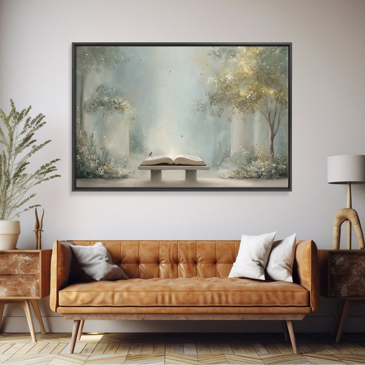 Sacred Stillness – Framed Canvas Print – Christian Wall Art – Christian Art Canvas – Moody Christian Art – Subtle Christian Art – Christian