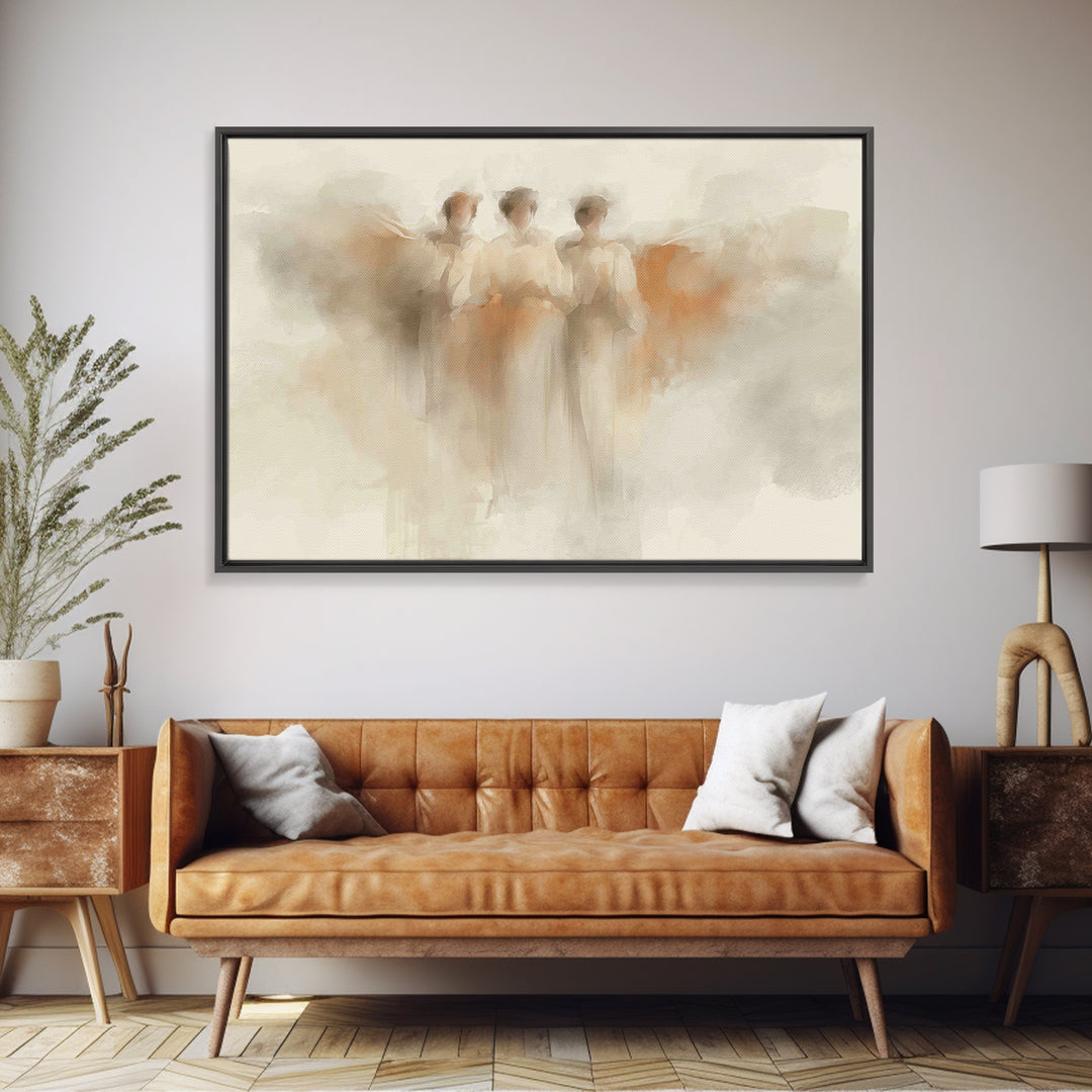 Trinity Grace | Framed Canvas Print | Christian Art Canvas | Minimalist Christian Art | Christian Wall Art | Subtle Christian Paintings