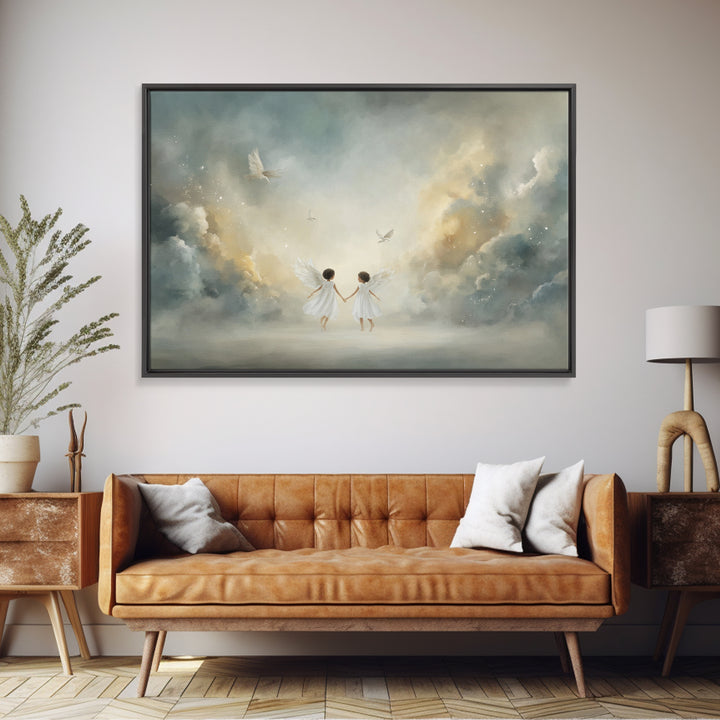 Heavenly Innocence – Framed Canvas Print – Christian Wall Art – Christian Christmas Art – Christian Art Canvas – Christian Gift Ideas