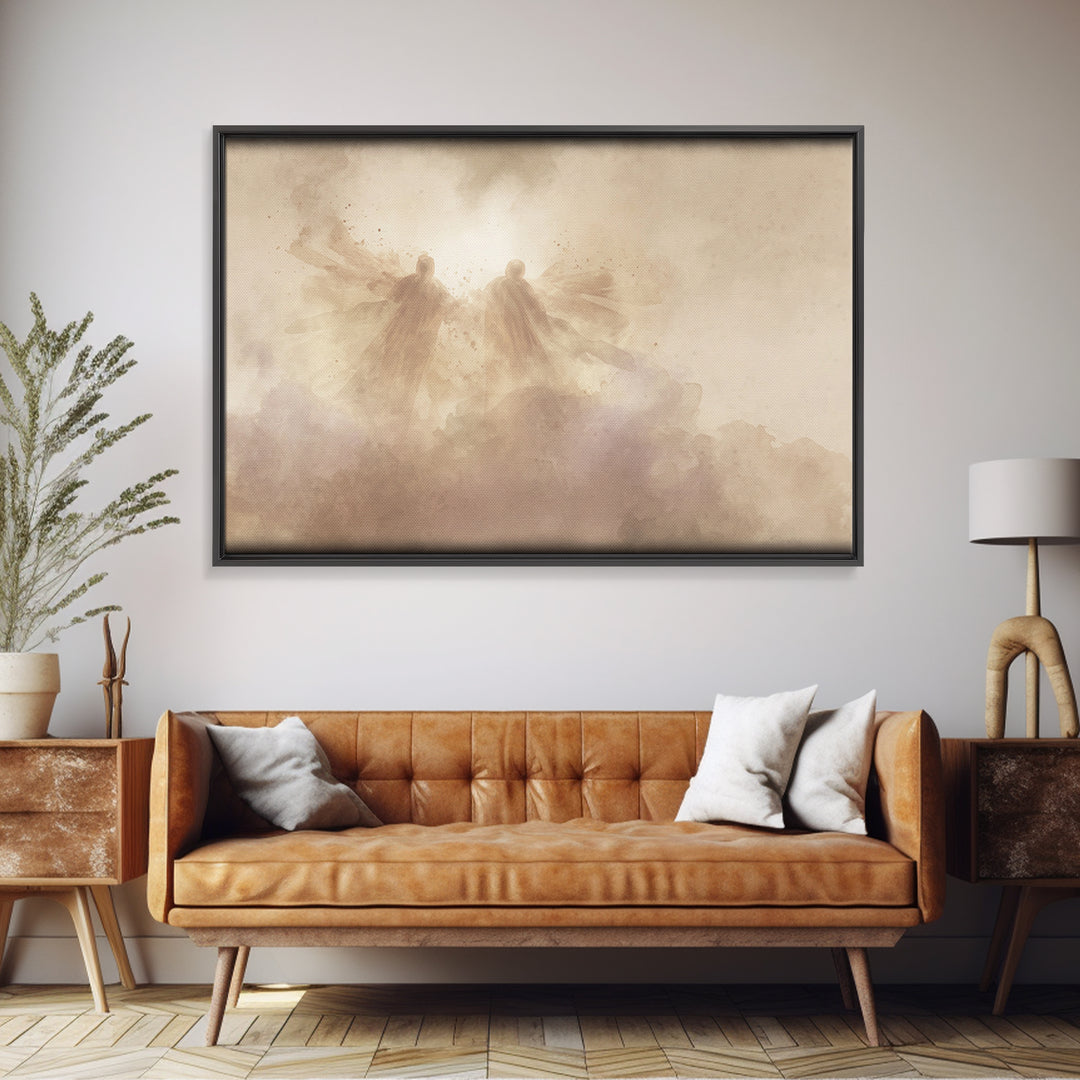Dawn Flight, Framed Canvas Print, Christian Wall Art, Christian Art Canvas, Subtle Christian Art, Christian Christmas Art, Christian Decor
