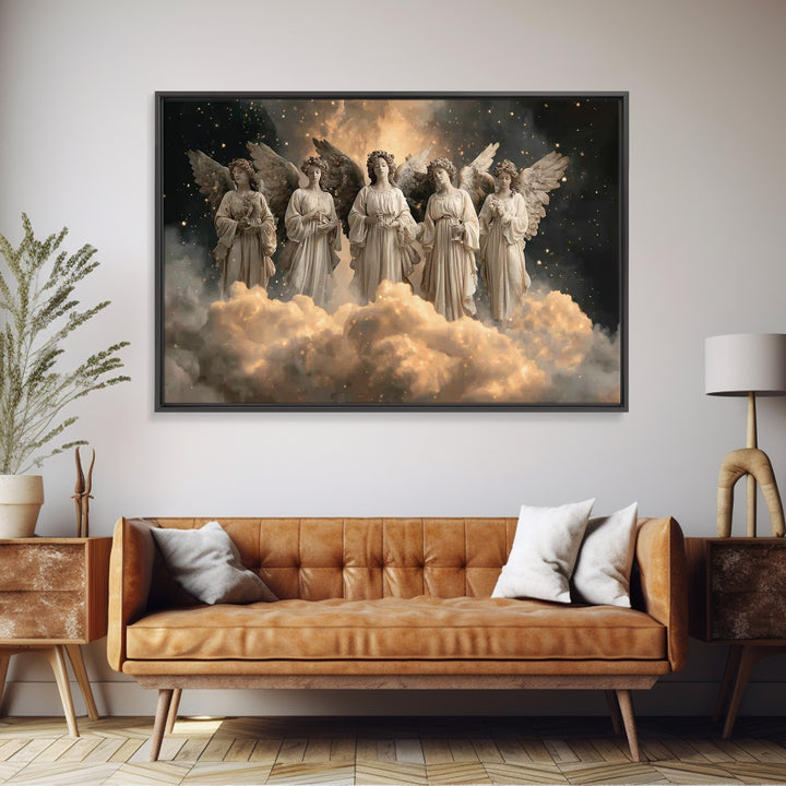 Cloudborn Host | Framed Canvas Print | Christian Art Canvas | Christian Wall Art | Large Christian Painting | Christian Christmas Art | Chr