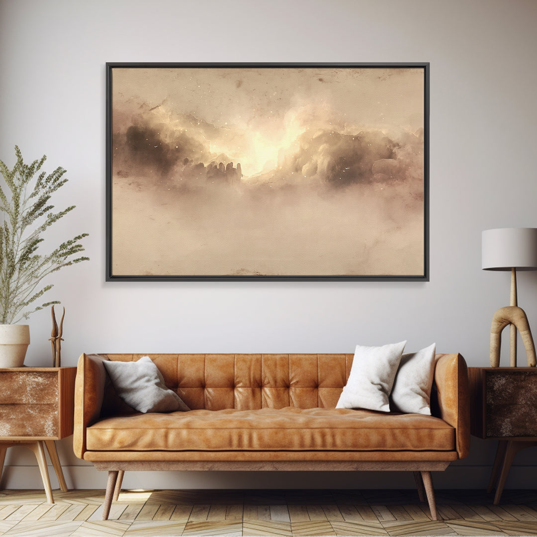 Celestial Worship – Framed Canvas Print – Christian Art Canvas – Christian Paintings – Christmas Wall Art – Subtle Christian Art – Christia