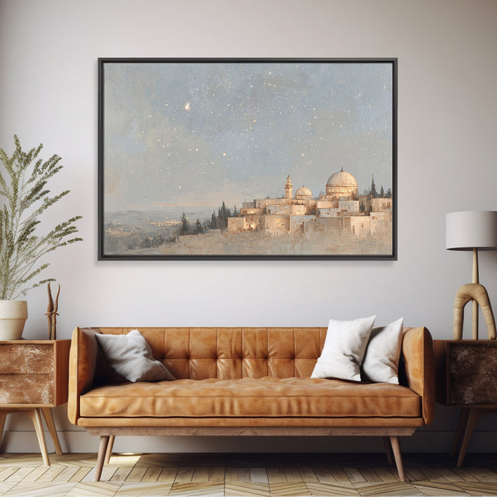 Star Over Bethlehem – Framed Canvas Print – Christian Wall Art – Christmas Art – Christian Art Canvas – Christian Christmas Art