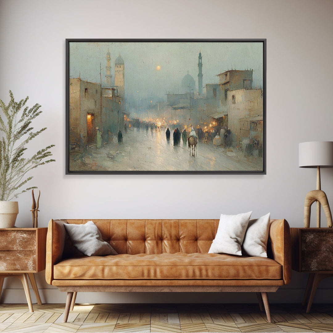 Bethlehem Journey Calm, Framed Canvas Print, Christian Art Canvas, Christian Wall Art, Christmas Art, Christian Christmas Art