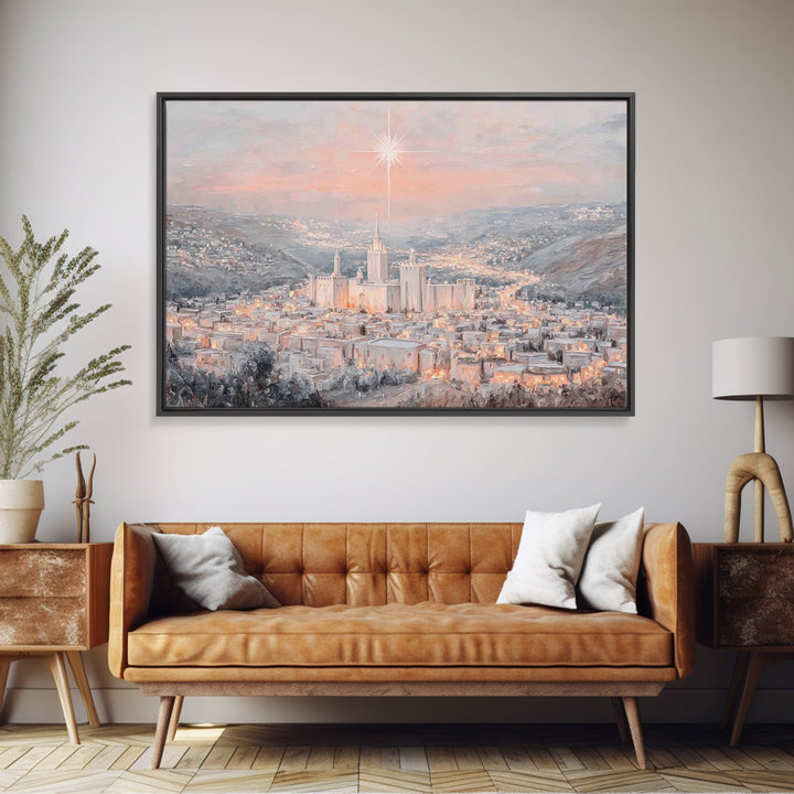 Dawn Of The Promise | Framed Canvas Print | Christmas Wall Art | Christian Art Canvas | Christian Christmas Art | Christian Art