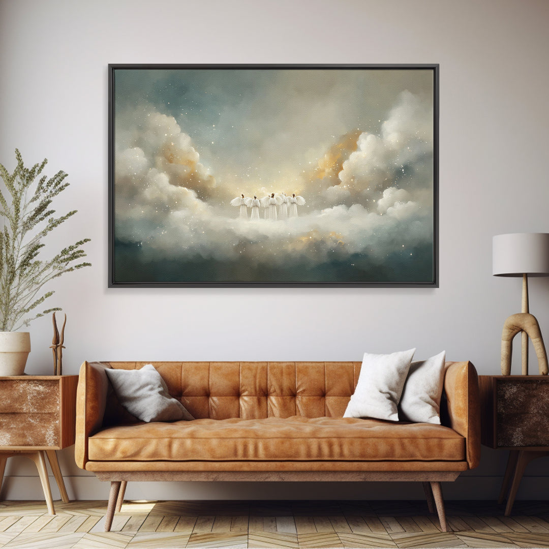 Ascension Glory | Framed Canvas Print | Christian Art Canvas | Large Christian Painting | Christian Christmas Art | Christian Decor For Hom