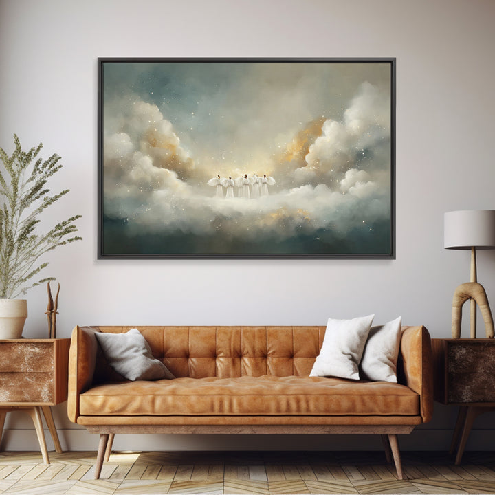 Ascension Glory | Framed Canvas Print | Christian Art Canvas | Large Christian Painting | Christian Christmas Art | Christian Decor For Hom