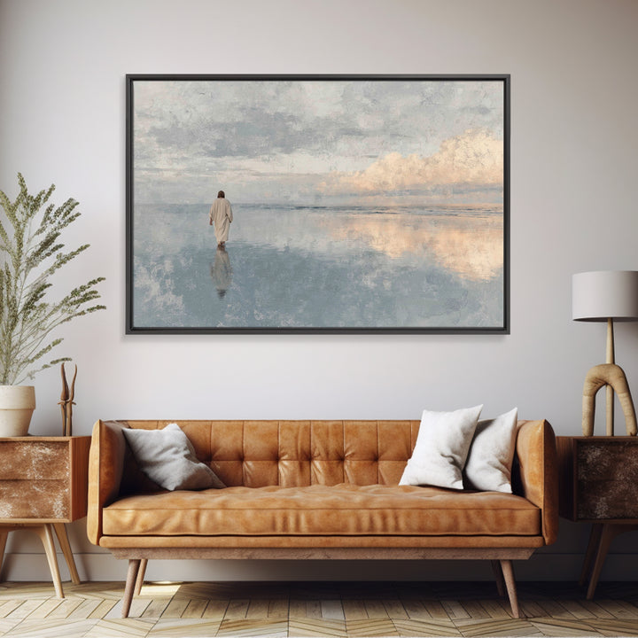 Walk Of Faith – Framed Canvas Print – Christian Wall Art – Christian Art Canvas – Christian Art – Christian Painting