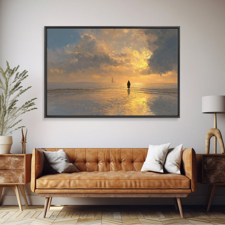 Sunset Promise – Framed Canvas Print – Christian Art Canvas – Jesus Painting – Christian Wall Art – Christmas Art – Christian Decor