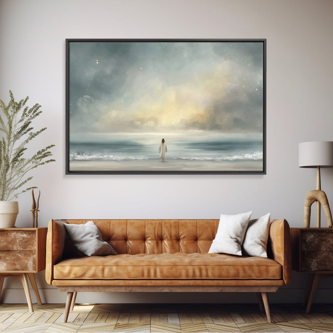Eternal Dawn – Framed Canvas Print – Christian Wall Art – Jesus Painting – Christian Art Canvas – Christian Christmas Art – Christian Gift