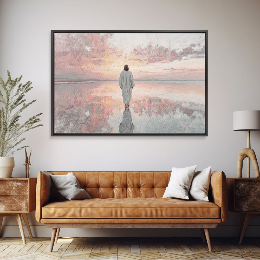 Blessed Path – Framed Canvas Print – Christian Christmas Art – Christian Wall Art – Christian Art Canvas – Jesus Painting – Christian Decor