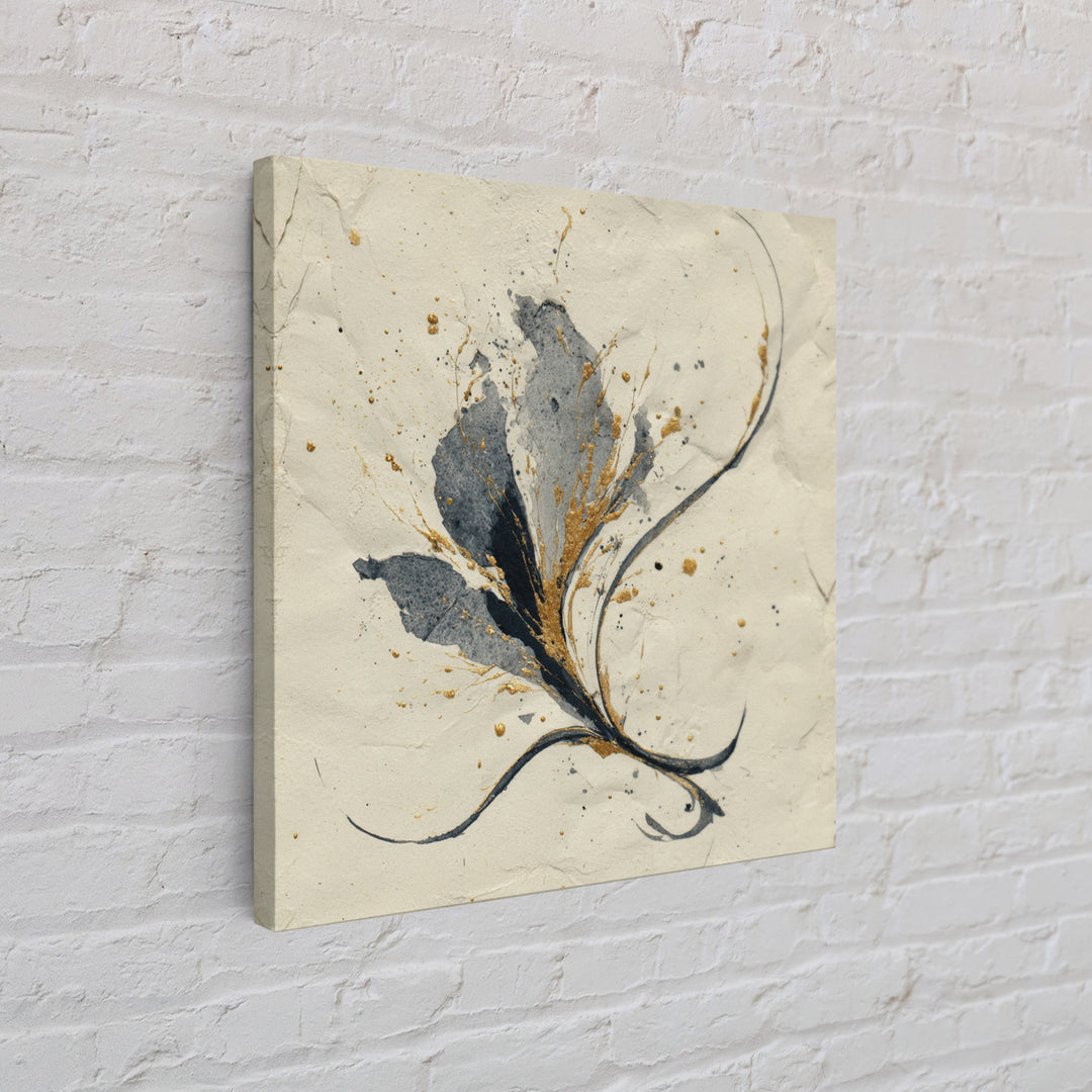 Single Elegant Flourish Shaped Like a Flower Canvas Print, Calligraphy Art, Room Decor, Living Room Decor, Fine Art, Script, CAL-1x1-77