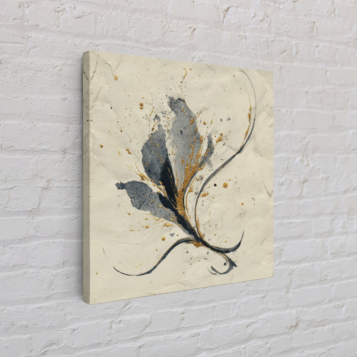 Single Elegant Flourish Shaped Like a Flower Canvas Print, Calligraphy Art, Room Decor, Living Room Decor, Fine Art, Script, CAL-1x1-77