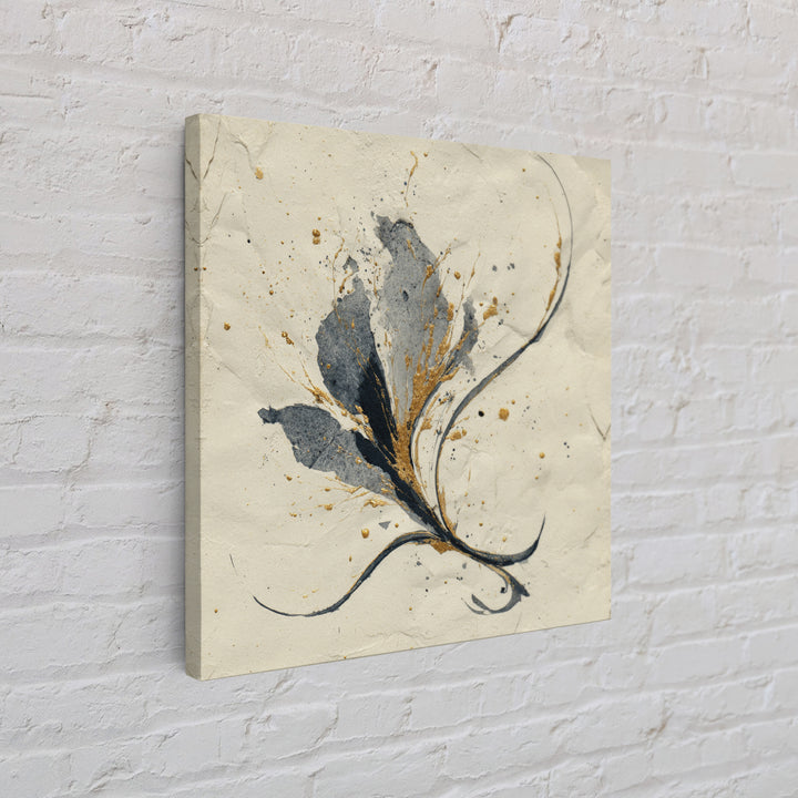 Single Elegant Flourish Shaped Like a Flower Canvas Print, Calligraphy Art, Room Decor, Living Room Decor, Fine Art, Script, CAL-1x1-77