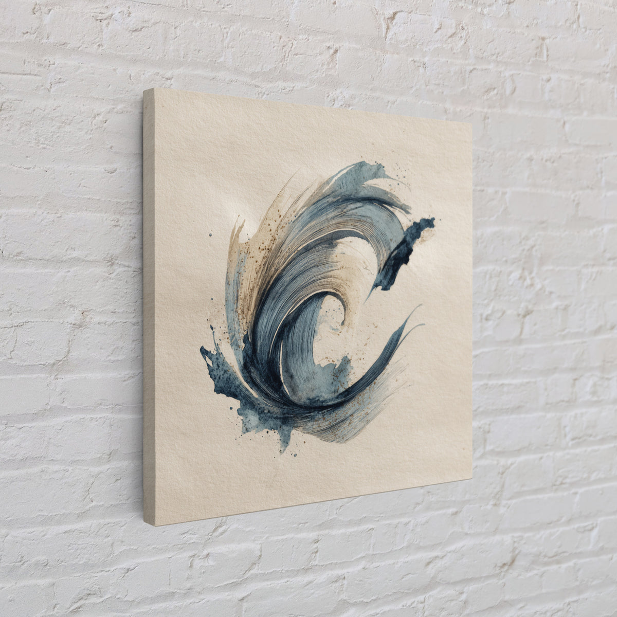 Modern Calligraphy Wave Canvas Print, Calligraphy Art, Neutral Decor, Living Room Decor, Fine Art, Script, Wall Art, Home Decor, CAL-1x1-82