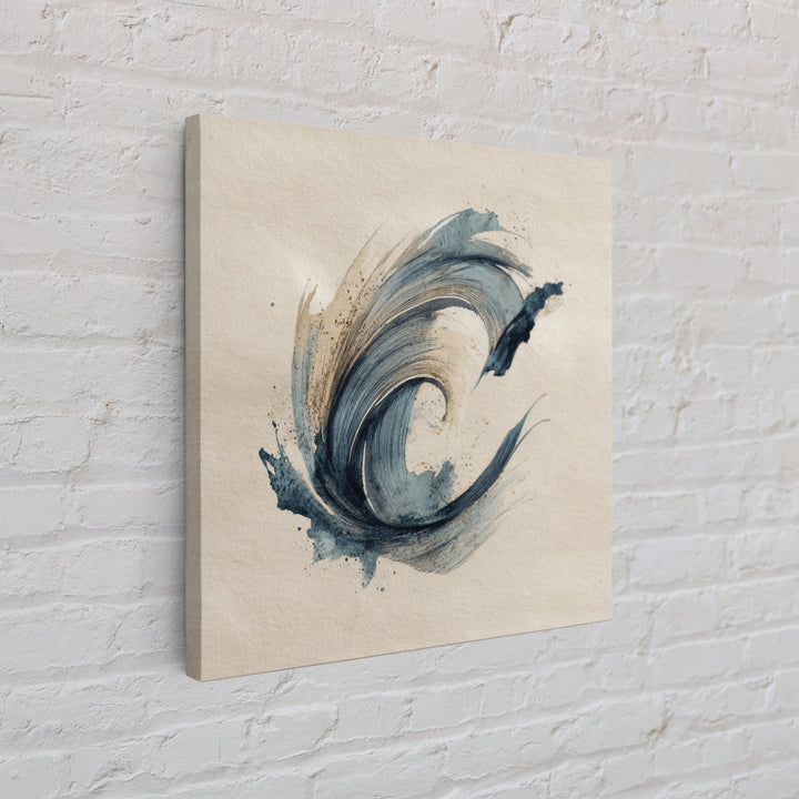 Modern Calligraphy Wave Canvas Print, Calligraphy Art, Neutral Decor, Living Room Decor, Fine Art, Script, Wall Art, Home Decor, CAL-1x1-82