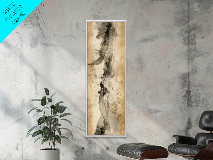 Abstract Prayer Flag of Brush Marks Canvas Print, Calligraphy Art, Wall Art, Living Room Decor, Script, Wall Art Print, CAL-1x3-35