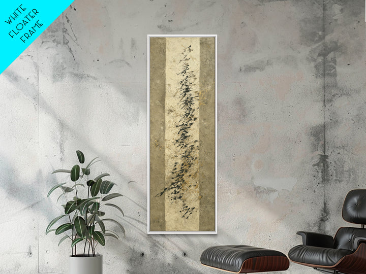Abstract Prayer Flag of Brush Marks Canvas Print, Calligraphy Art, Printable Art, Living Room Decor, Fine Art, Script, CAL-1x3-59