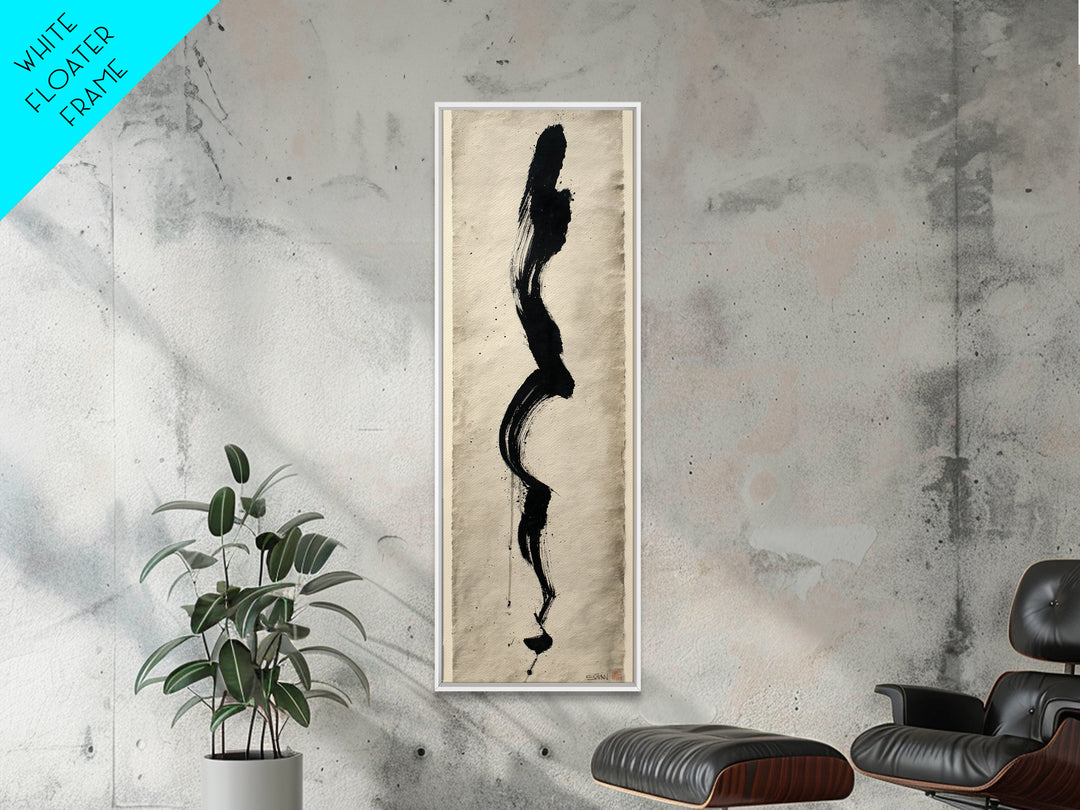Modern Calligraphy Wave Canvas Print, Calligraphy Art, Fine Art Print, Living Room Decor, Fine Art, Script, Wall Decor, CAL-1x3-94