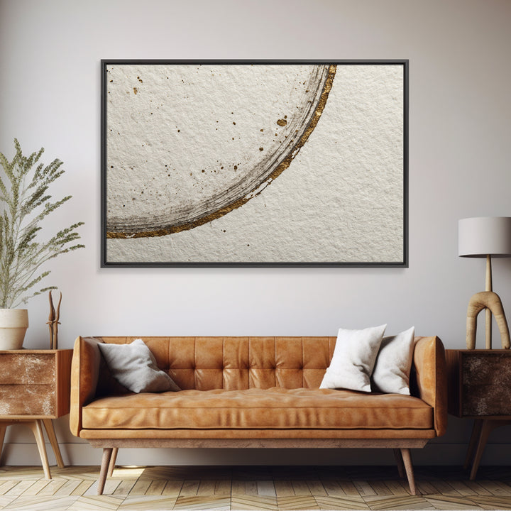 Japanese Brush Mark Circle Canvas Print, Calligraphy Art, Living Room Wall Art, Living Room Decor, Script, Spiritual Wall Art, CAL-3x2-32