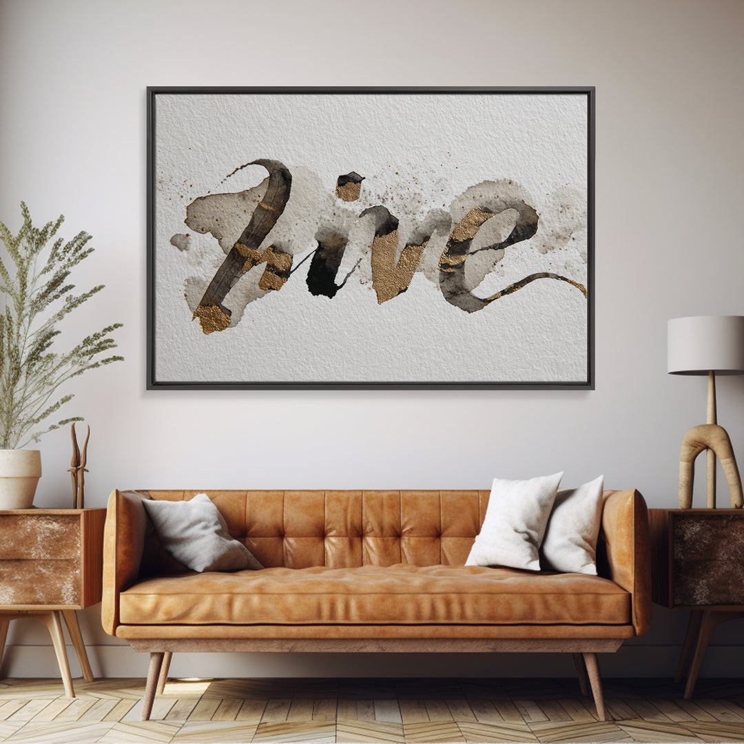 Expressive Musical Rhythm Painted as Ink Strokes Canvas Print, Calligraphy Art, Japanese Art, Living Room Decor, Script, CAL-3x2-52