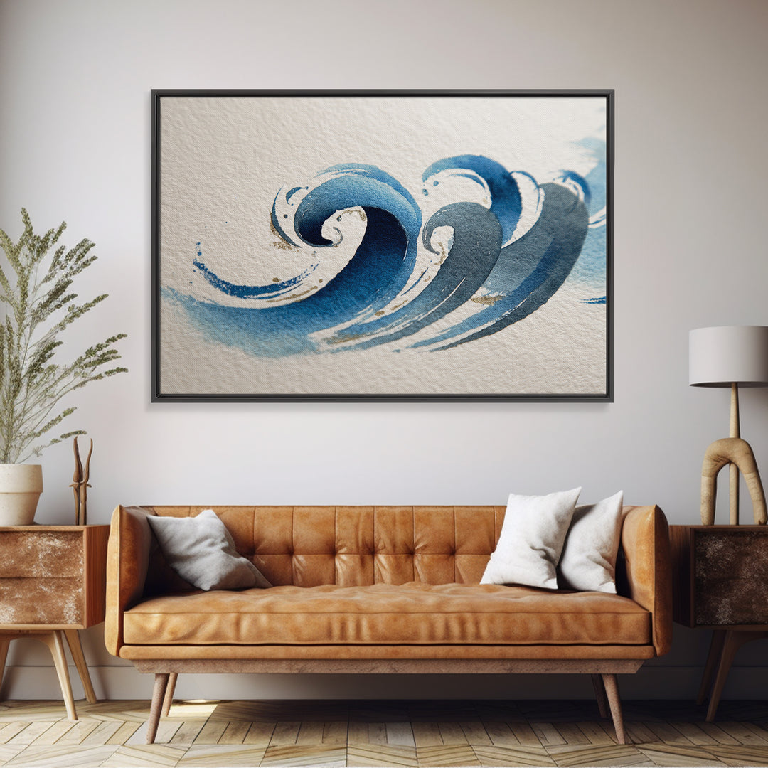 Modern Calligraphy Wave Canvas Print, Calligraphy Art, Calligraphy, Living Room Decor, Fine Art, Script, Digital Download Art, CAL-3x2-62