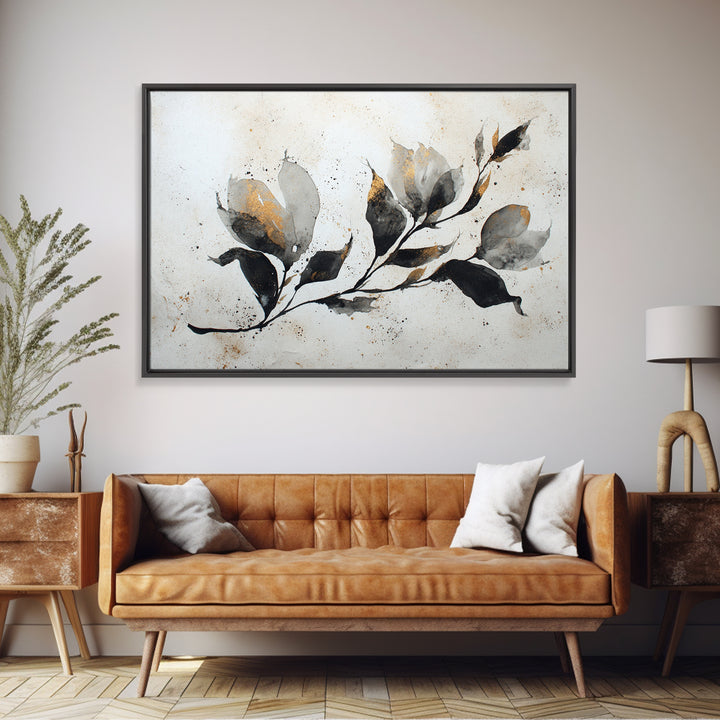 Single Elegant Flourish Shaped Like a Flower Canvas Print, Calligraphy Art, Unique Wall Art, Living Room Decor, Script, CAL-3x2-9