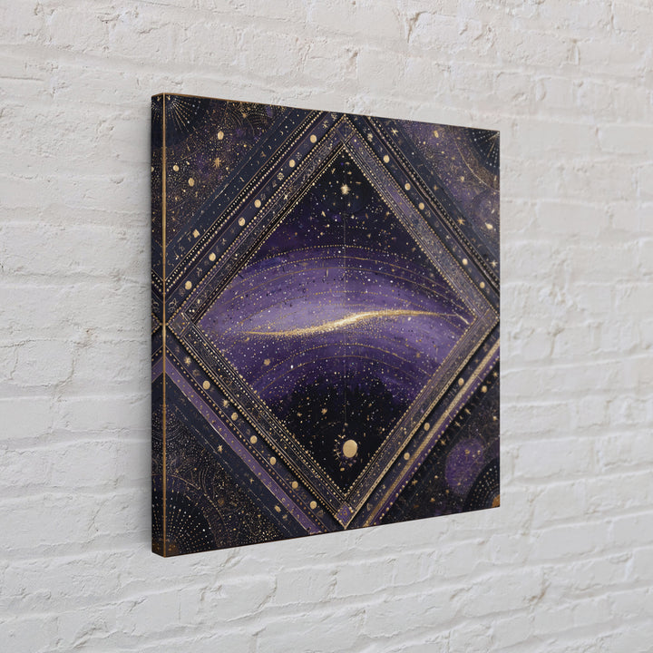 Dreamlike Comet Crossing a Violet Sky Canvas Print, Celestial Art, Whimsical Art, Living Room Decor, Fine Art, Celestial, CEL-1x1-60