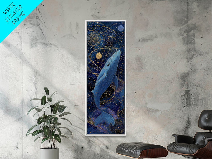 Cosmic Whale Swimming Through a Star Field Canvas Print, Celestial Art, Modern Decor, Living Room Decor, Fine Art, Celestial, CEL-1x3-17
