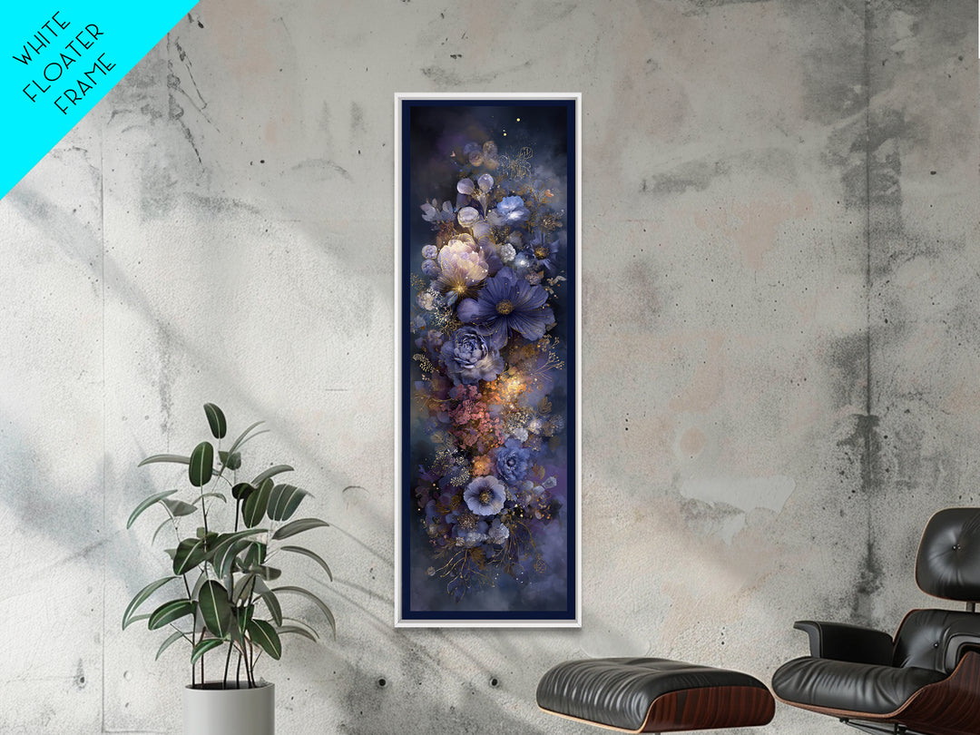 Planetary Botanical Wreath Canvas Print, Celestial Art, Downloadable Prints, Living Room Decor, Watercolor Art, Celestial, CEL-1x3-2