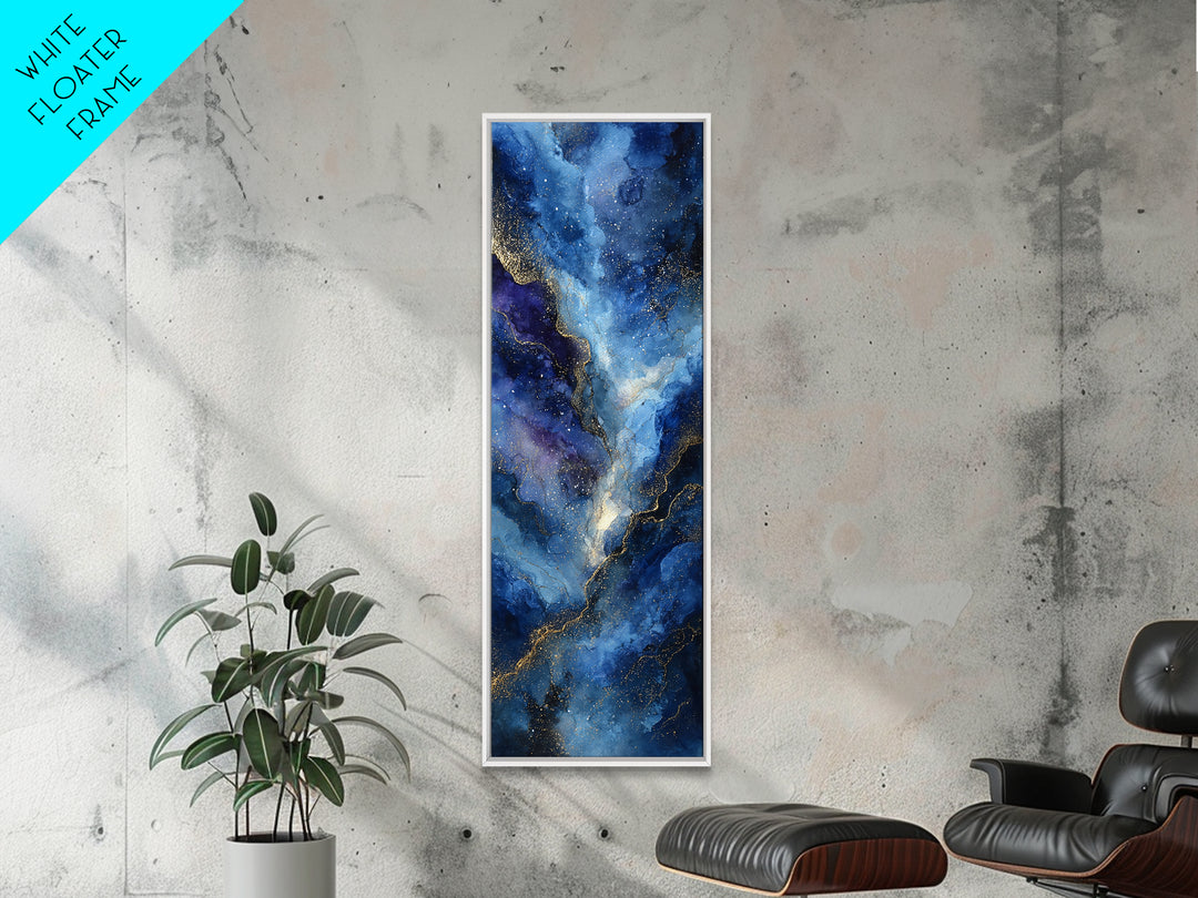 Galaxy Swirl with Jewel Tone Nebula Clouds Canvas Print, Celestial Art, Neutral Decor, Living Room Decor, Fine Art, Celestial, CEL-1x3-32