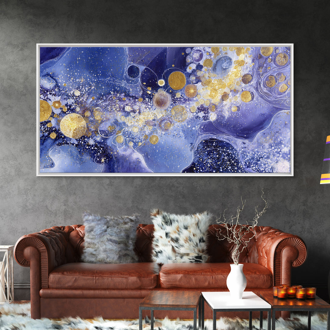 Astronaut Helmet Reflecting a Field of Stars Canvas Print, Celestial Art, Modern Art, Living Room Decor, Celestial, CEL-2x1-59