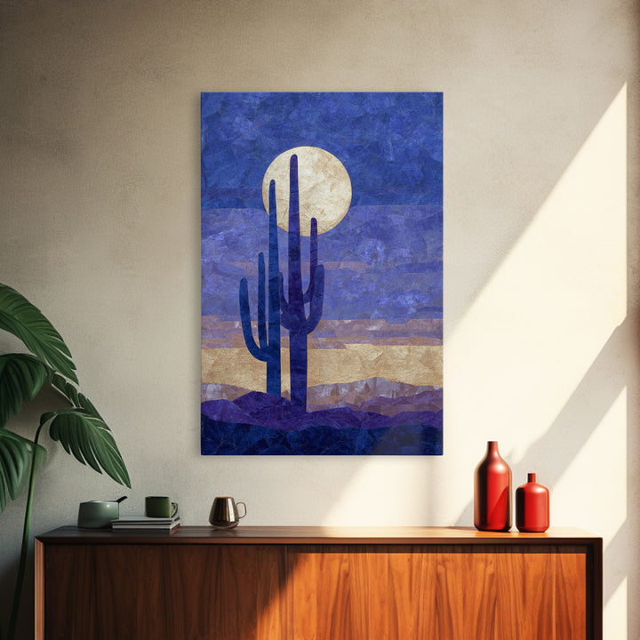Starry Desert Sky Canvas Print, Celestial Art, Art Deco, Living Room Decor, Celestial, Modern Art, Downloadable Prints, CEL-2x3-91