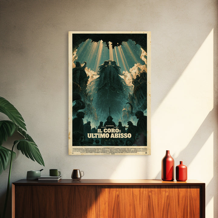The Choir Of The Last Abyss, Italian Language Horror Movie Poster, 1970s Horror Art, Cult Horror Poster, Framed Canvas Print