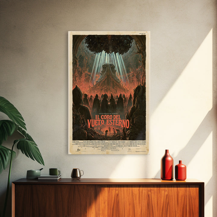 The Choir Of The Outer Void, Italian Language Horror Movie Poster, 1970s Horror Art, Lovecraftian Horror Poster, Framed Canvas Print