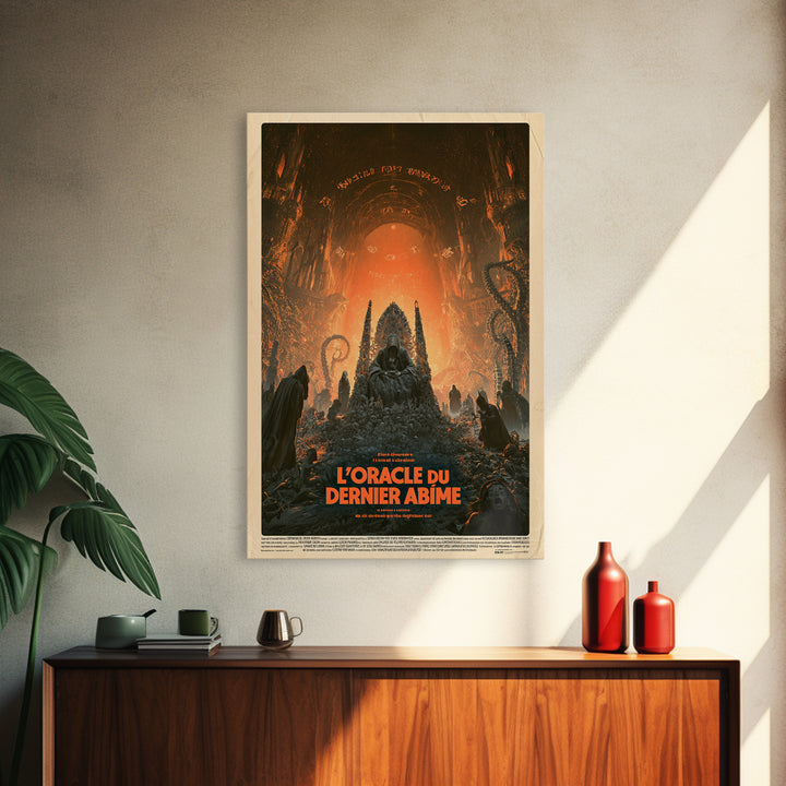 The Oracle Of The Last Abyss, French Language Horror Movie Poster, 1960s Horror Art, Cosmic Horror Movie Art, Canvas Print, Macabre Wall Art