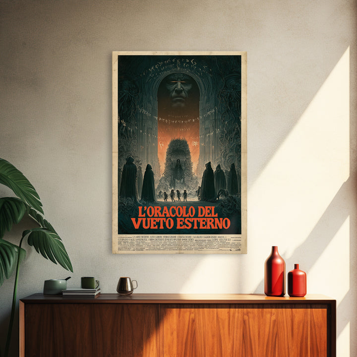 The Oracle Of The Outer Void, Italian Language Horror Movie Poster, 1970s Horror Art, Retro Horror Movie Art, Canvas Print