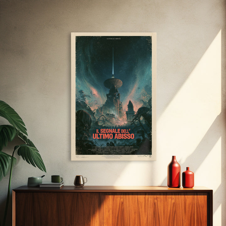 The Signal Of The Last Abyss, Italian Language Horror Movie Poster, 1970s Horror Art, Gothic Cinema Wall Art, Framed Canvas Print