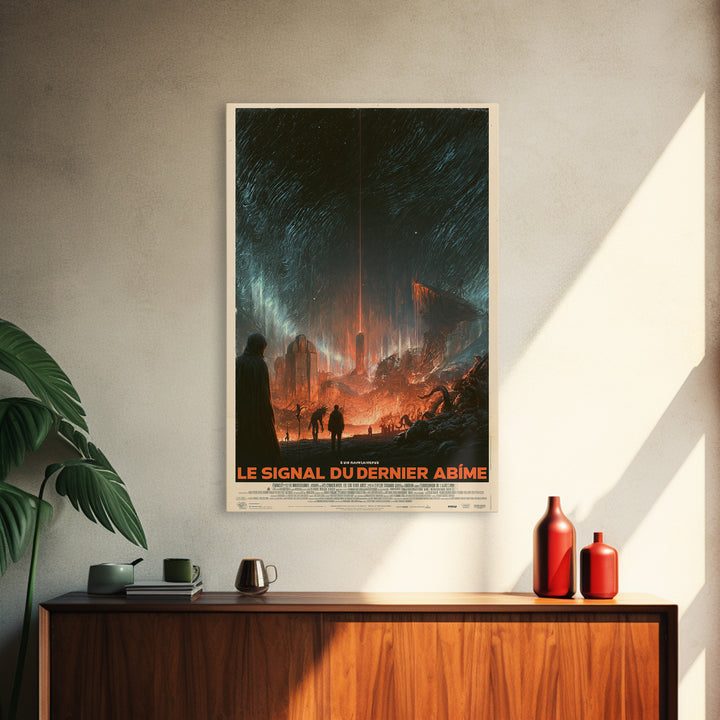 The Signal Of The Last Abyss, French Language Horror Movie Poster, 1960s Horror Art, Cosmic Horror Movie Art, Canvas Print