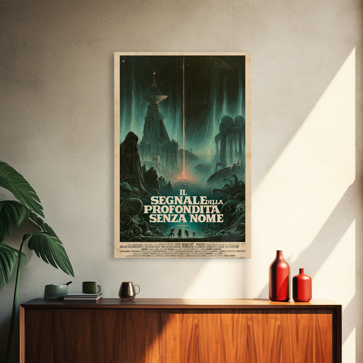 The Signal Of The Nameless Deep, Italian Language Horror Movie Poster, 1970s Horror Art, Cosmic Horror Movie Art, Canvas Print