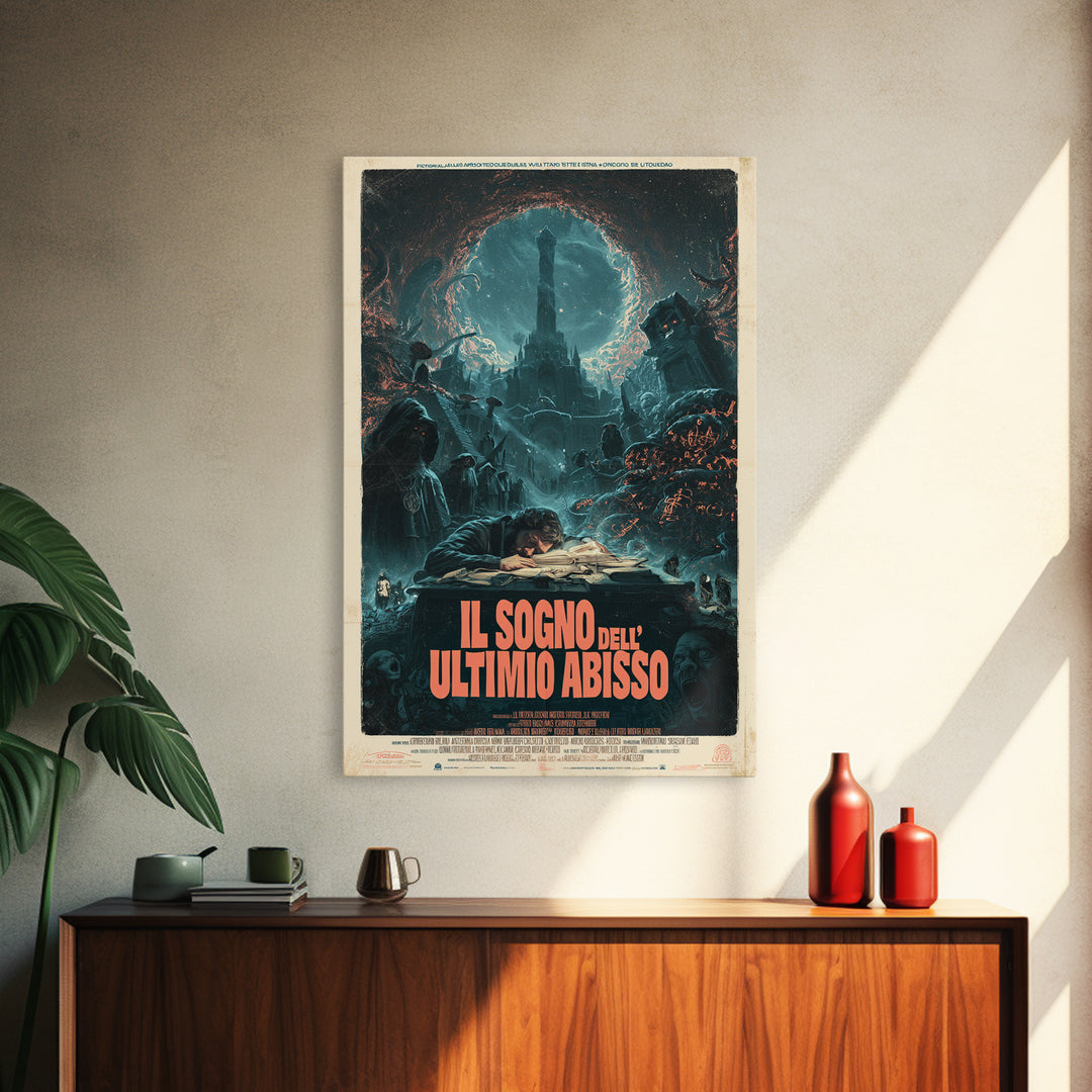 The Dream Of The Last Abyss, Italian Language Horror Movie Poster, 1970s Horror Art, Cosmic Horror Movie Art, Canvas Print